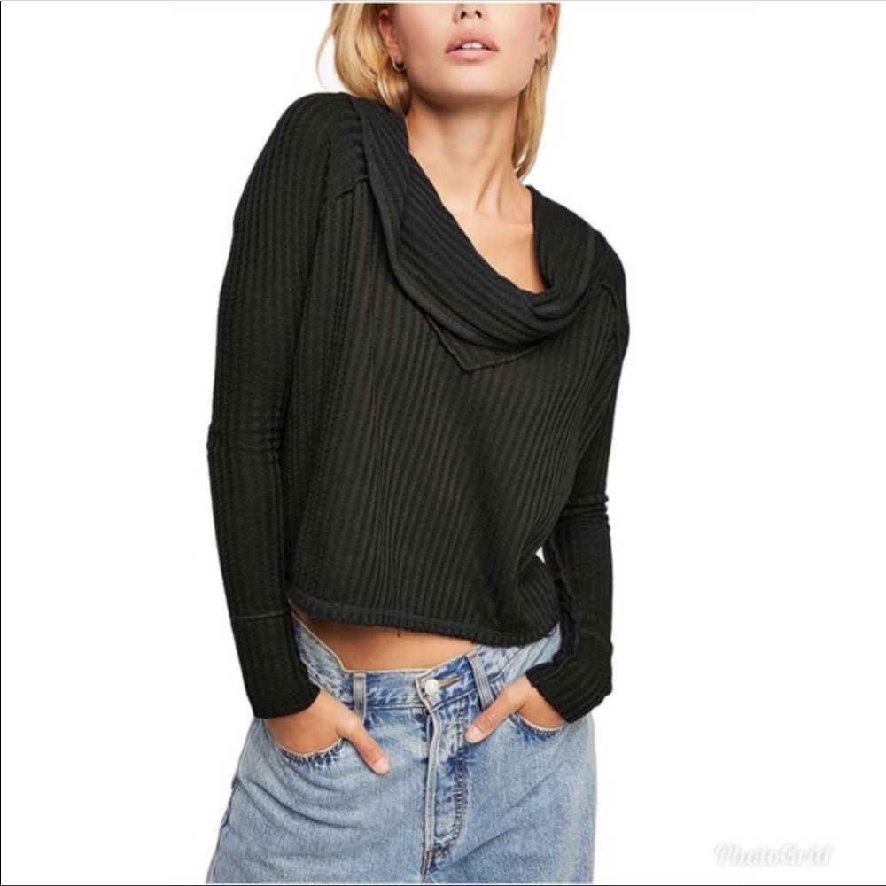 Free People cropped thermal Top